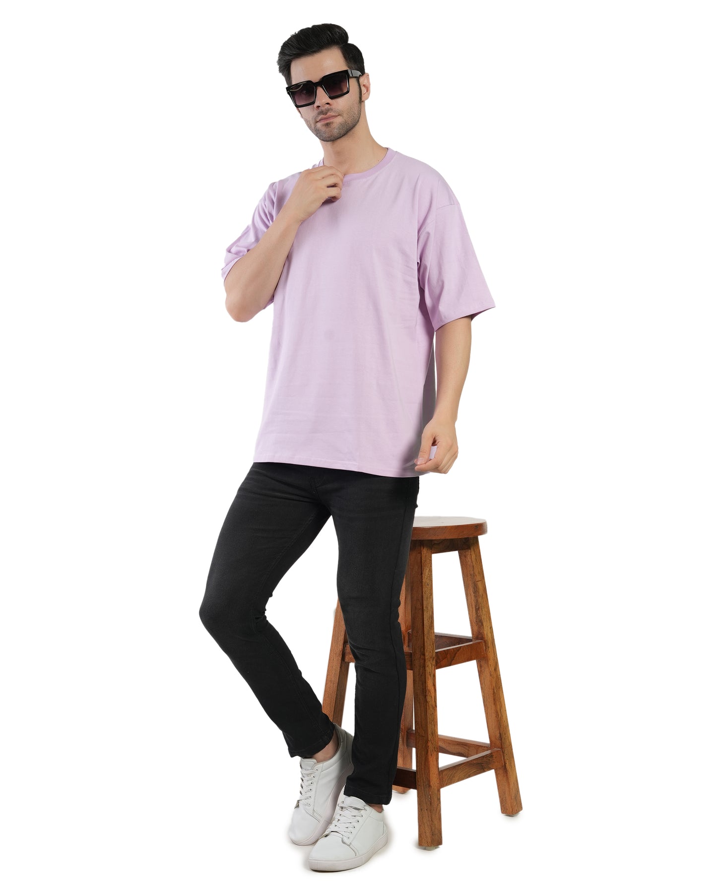 Stylintellect Men's Oversized Plain T-shirt