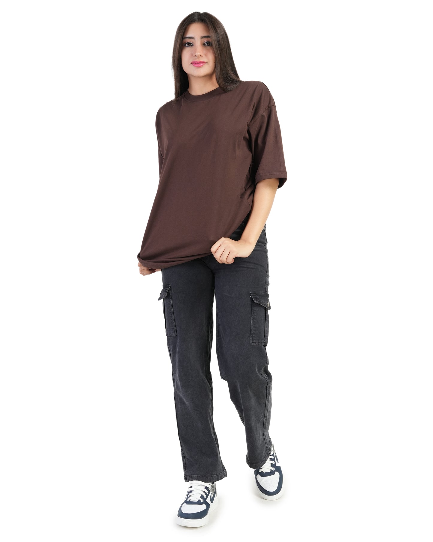 Stylintellect Women's Solid Oversized T-shirt