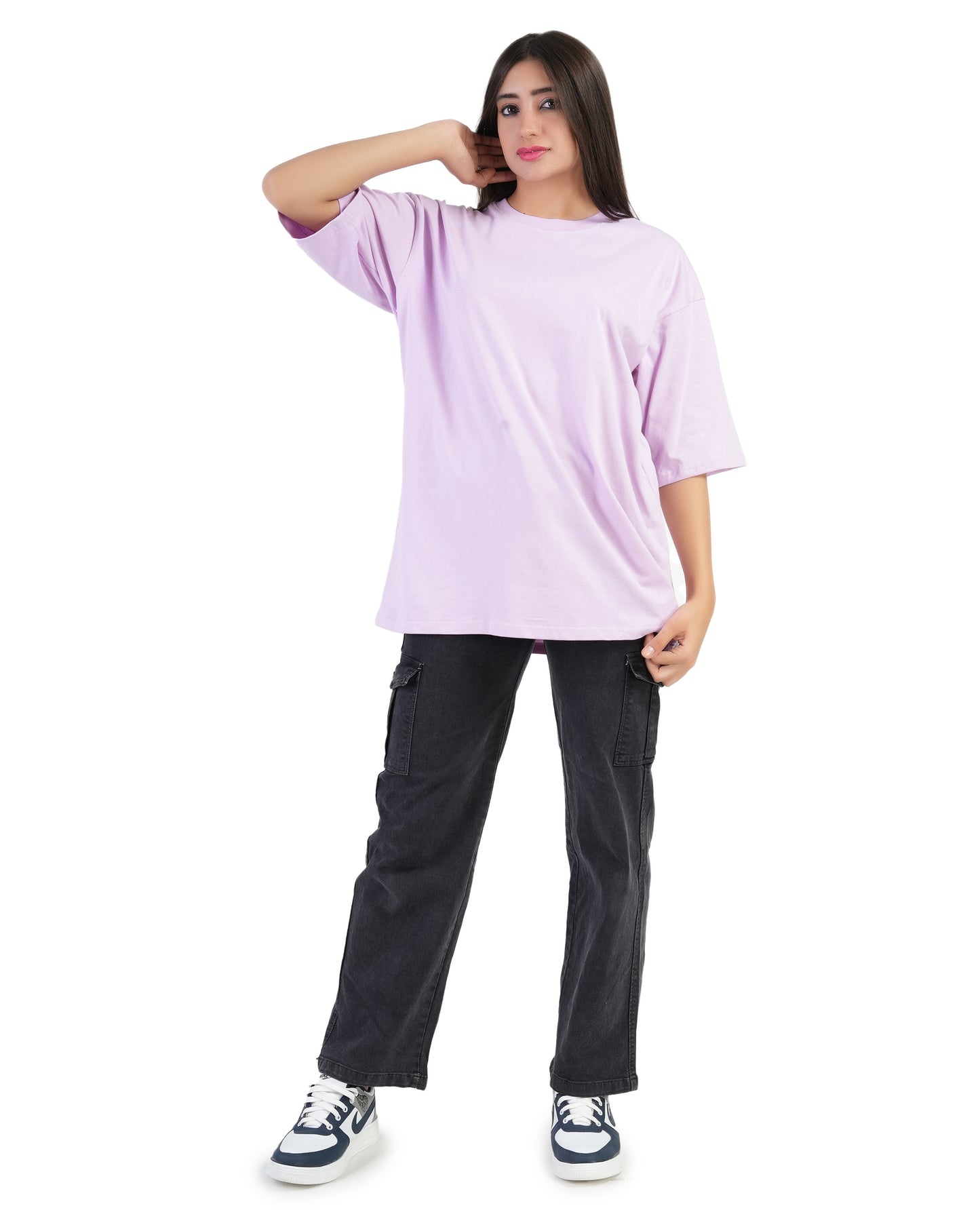 Stylintellect Women's Solid Oversized T-shirt