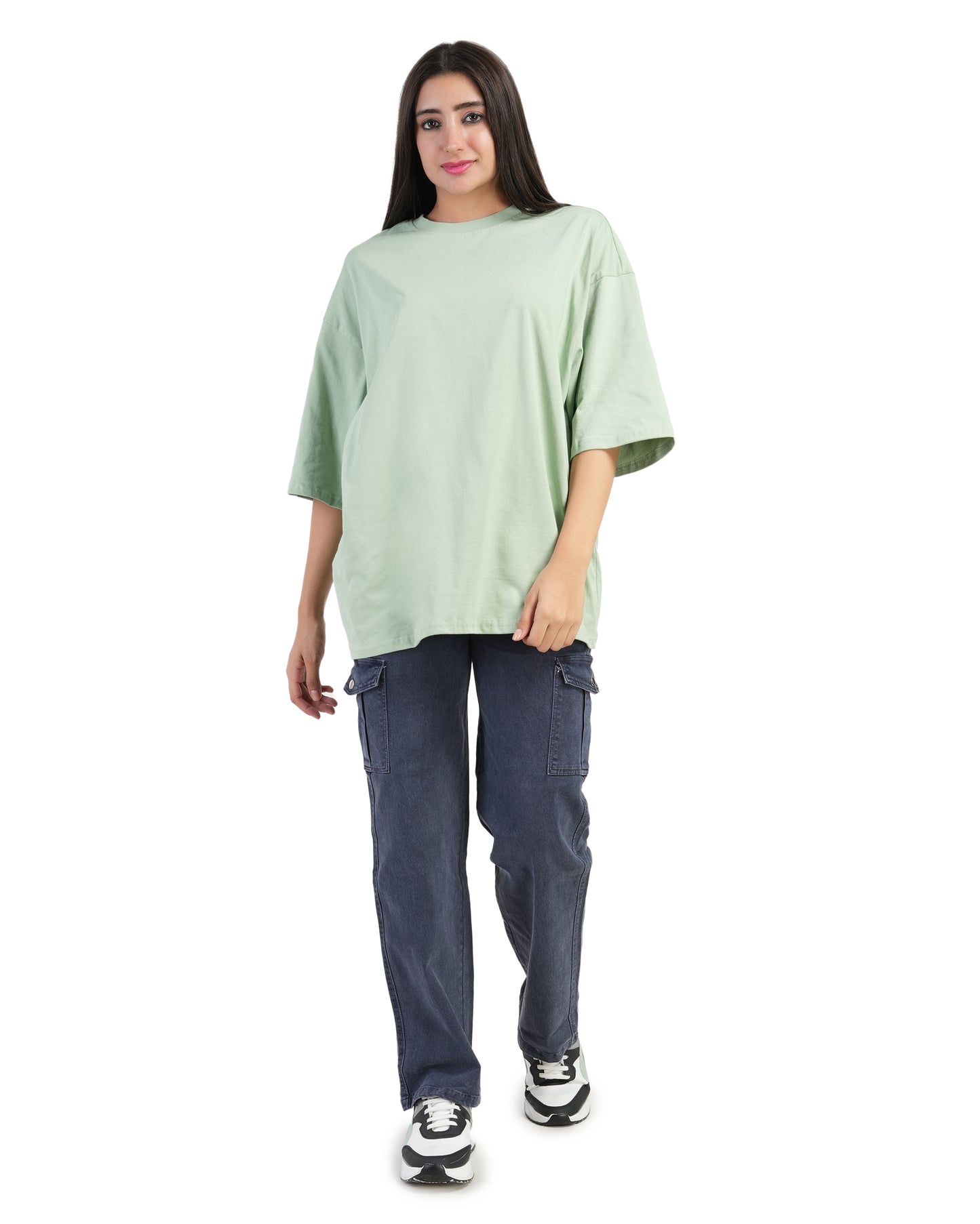 Stylintellect Women's Solid Oversized T-shirt