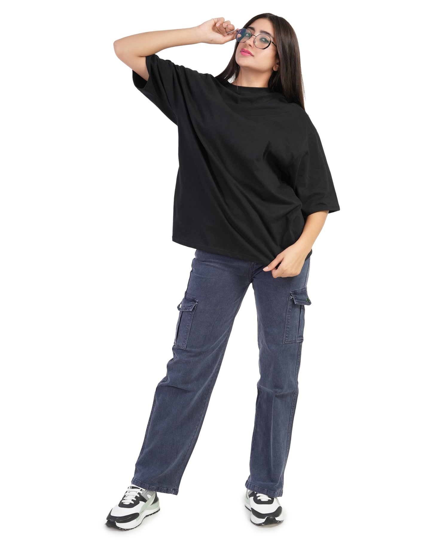 Stylintellect Women's Solid Oversized T-shirt