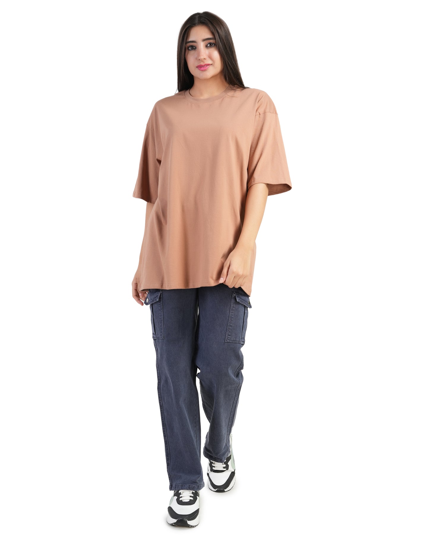 Stylintellect Women's Solid Oversized T-shirt
