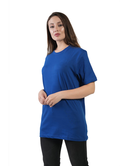Stylintellect Women's Royal Blue Crew Neck T-shirt