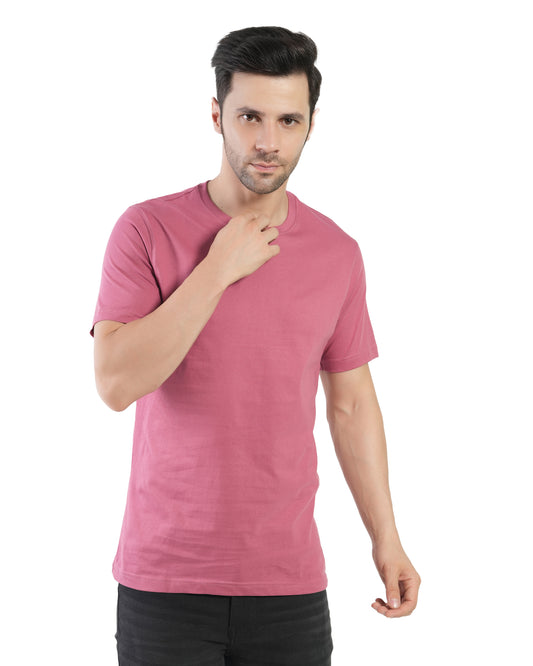 Stylintellect Rose Gold Crew Neck T-shirt