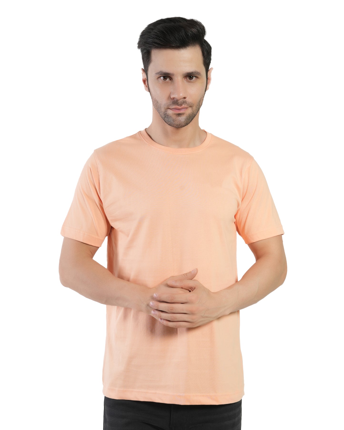 Stylintellect Peach Crew Neck T-shirt | UNISEX | Regular Fit