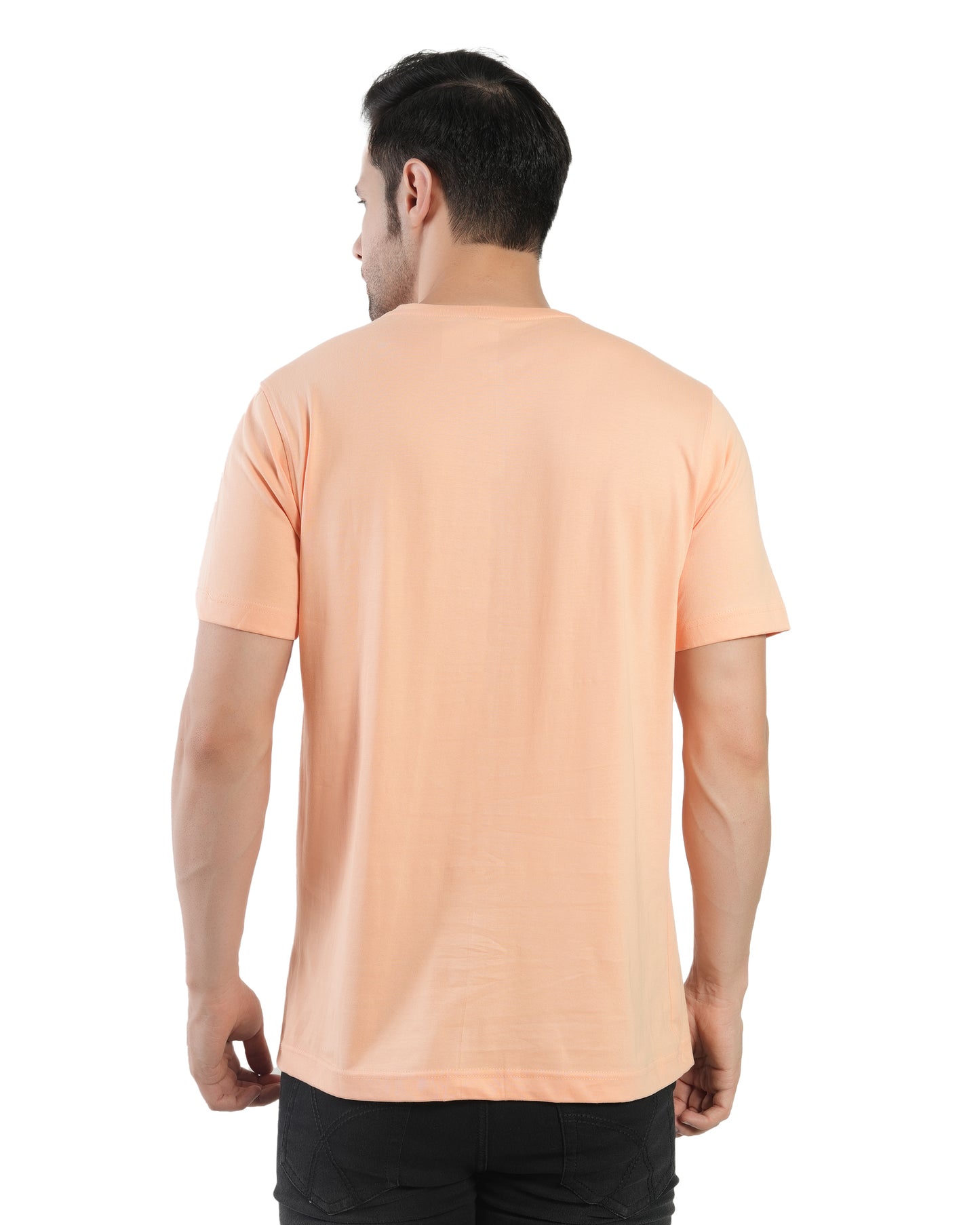 Stylintellect Peach Crew Neck T-shirt | UNISEX | Regular Fit