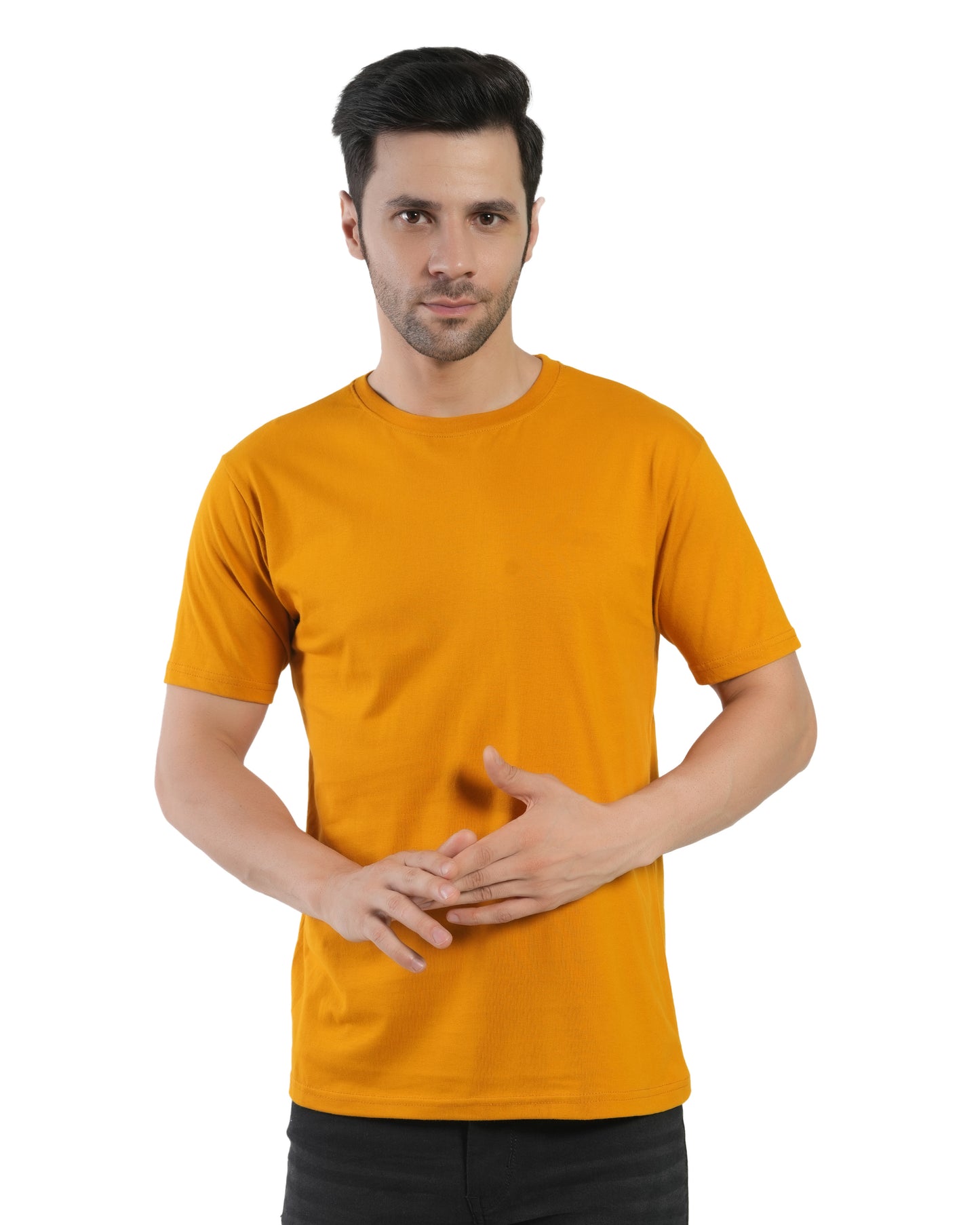Stylintellect Mustard Crew Neck T-shirt | UNISEX | Regular Fit