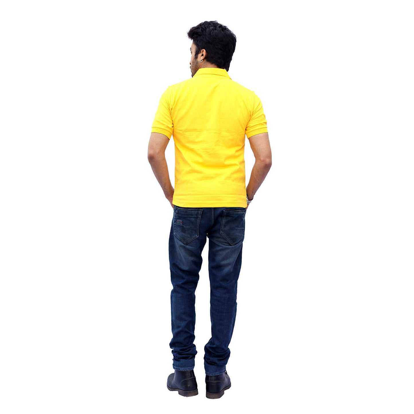 Stylintellect Yellow Cotton Polo T-shirt | UNISEX