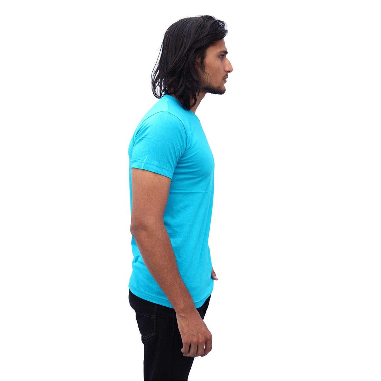Stylintellect Sky Blue Crew Neck T-shirt