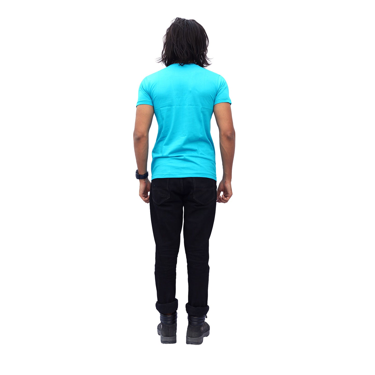Stylintellect Sky Blue Crew Neck T-shirt
