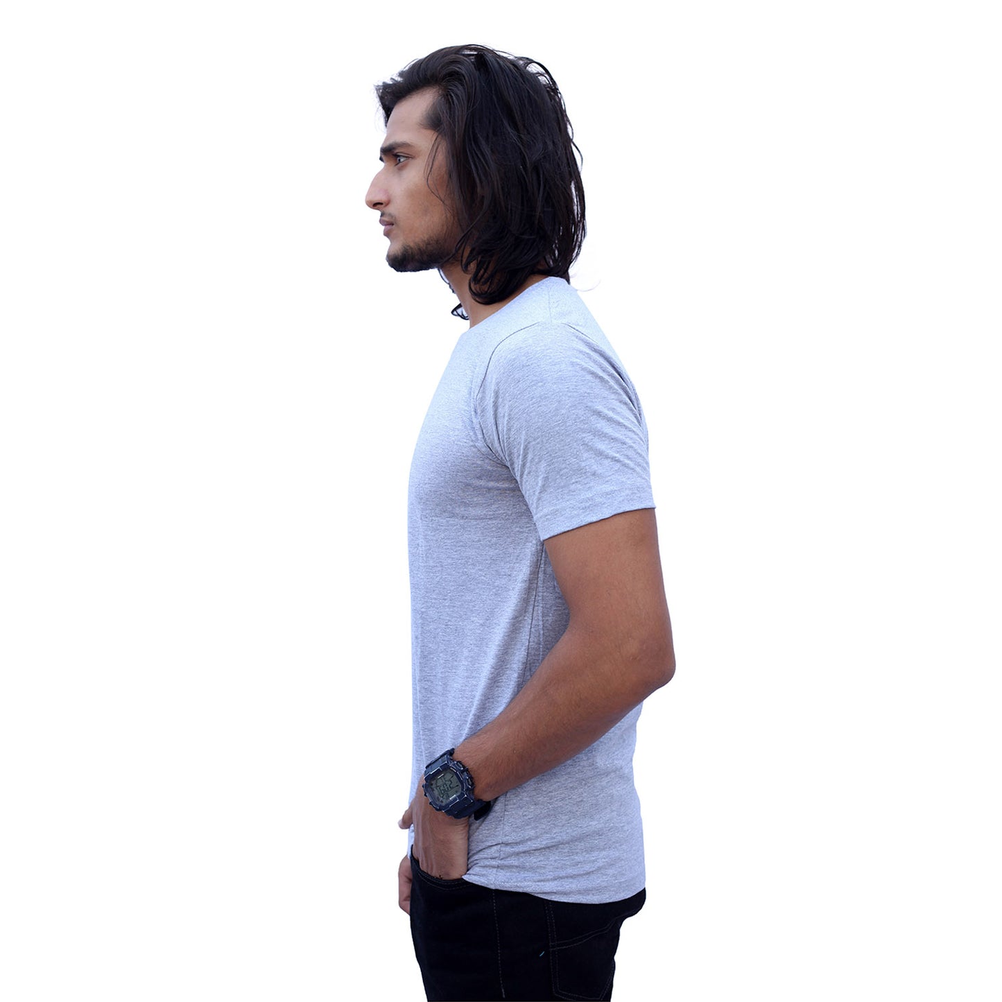 Stylintellect Grey Crew Neck T-shirt | UNISEX | Regular Fit