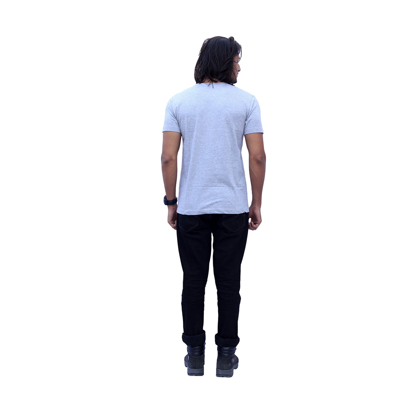 Stylintellect Grey Crew Neck T-shirt | UNISEX | Regular Fit