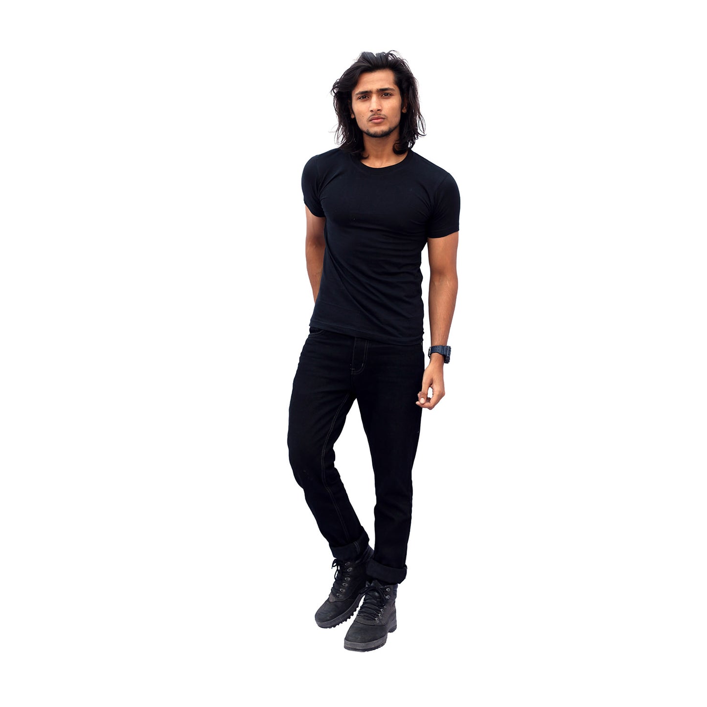 Stylintellect Black Crew Neck T-shirt | UNISEX | Regular-Fit