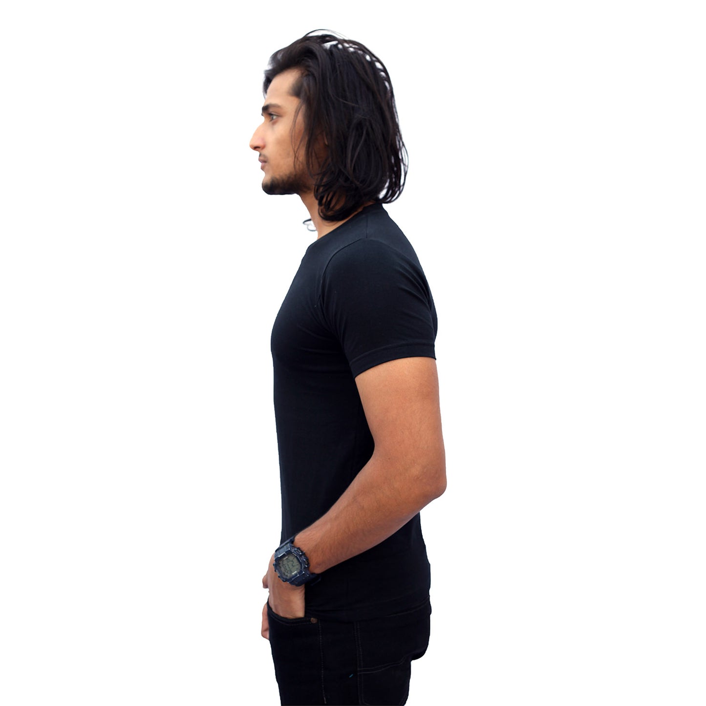 Stylintellect Black Crew Neck T-shirt | UNISEX | Regular-Fit