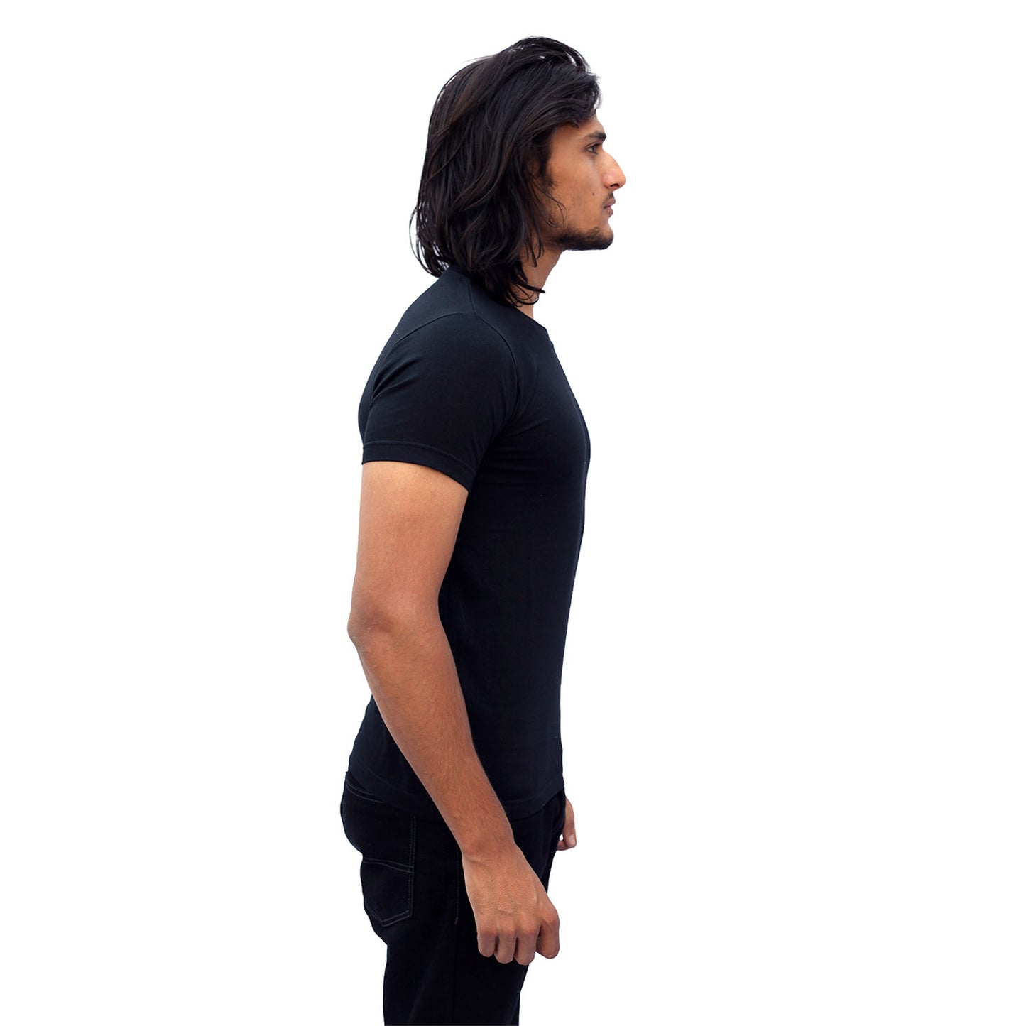 Stylintellect Black Crew Neck T-shirt | UNISEX | Regular-Fit