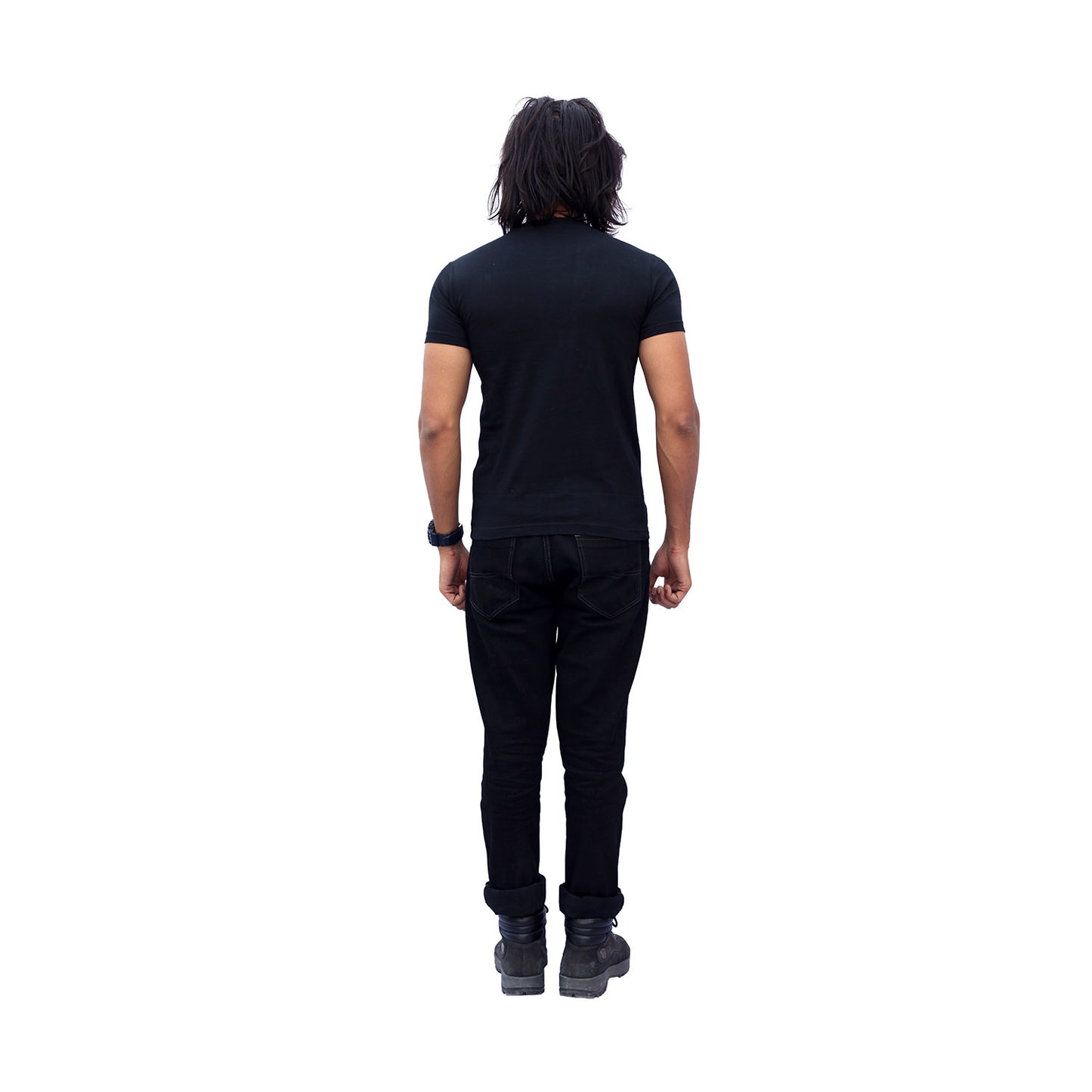 Stylintellect Black Crew Neck T-shirt | UNISEX | Regular-Fit