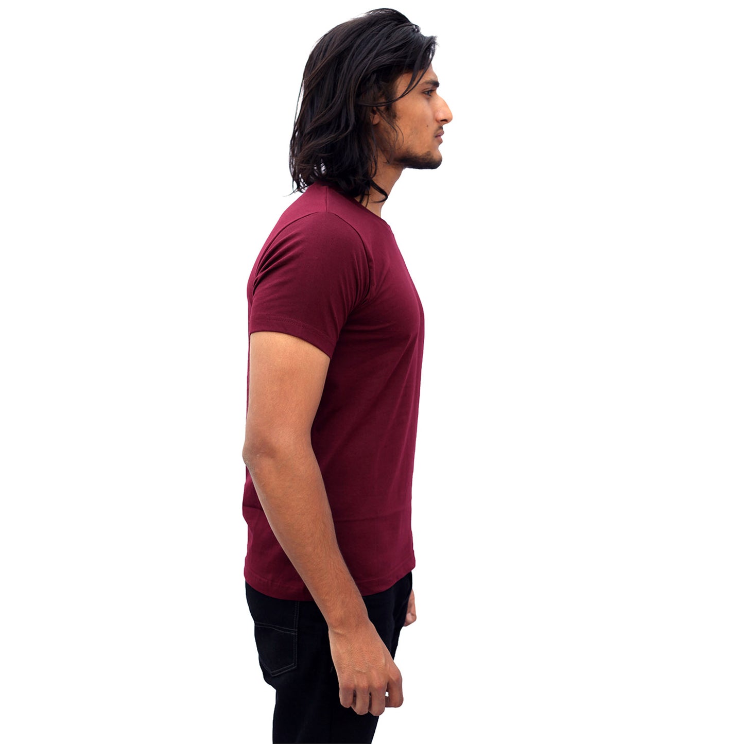 Stylintellect Maroon Crew Neck T-shirt | UNISEX | Regular Fit