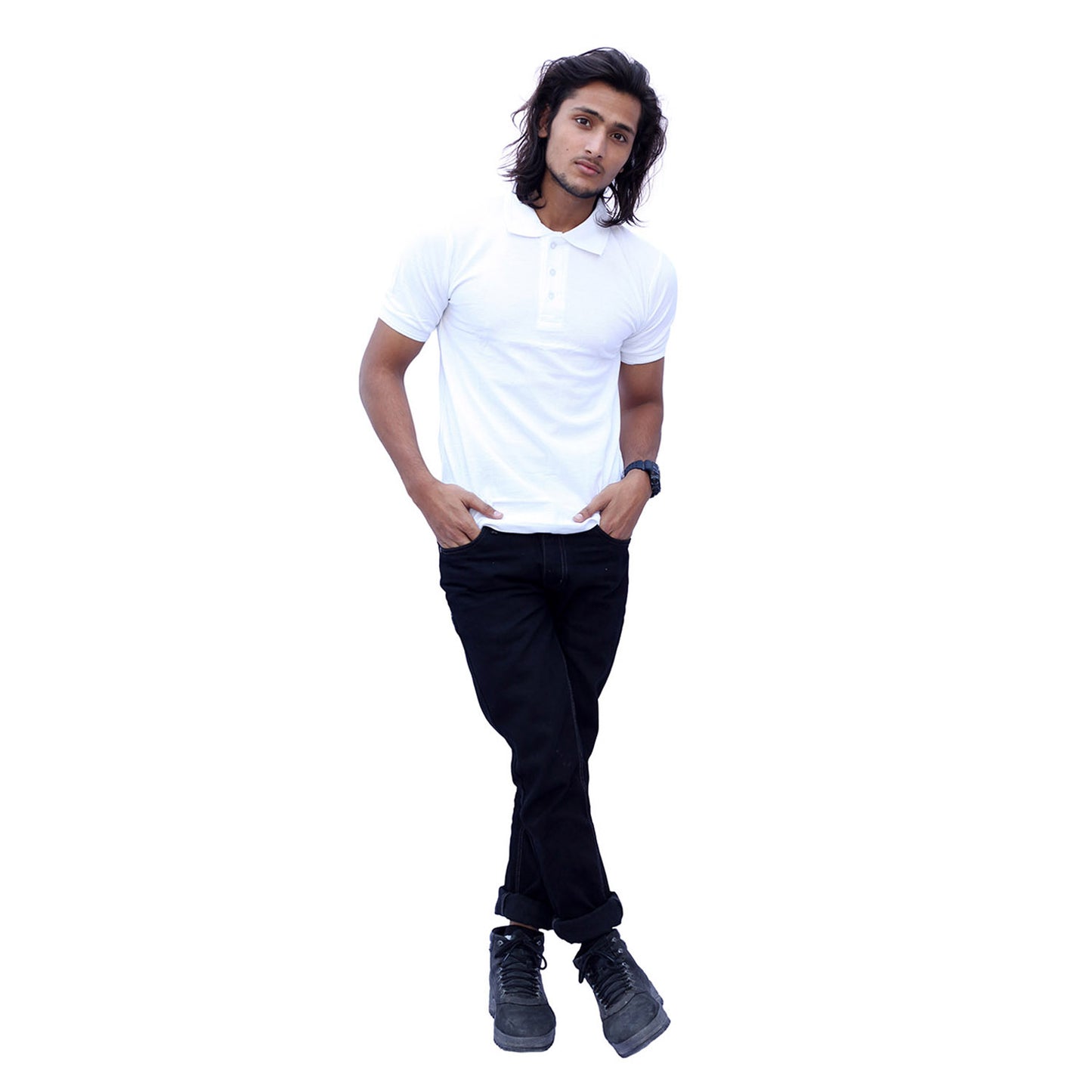 Stylintellect White Polo T-shirt | UNISEX | Regular Fit