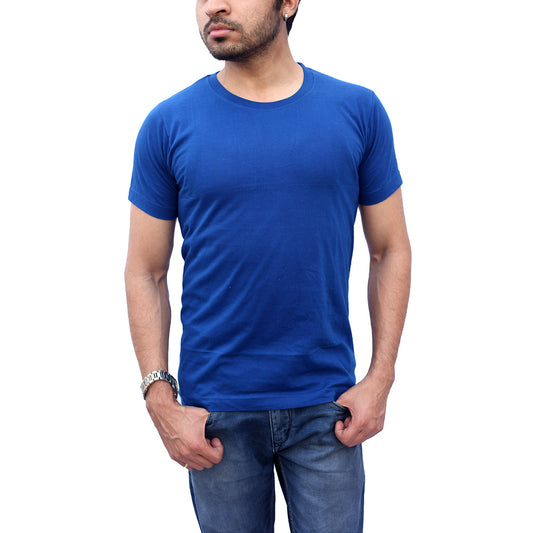 Stylintellect Royal Blue Crew Neck T-shirt