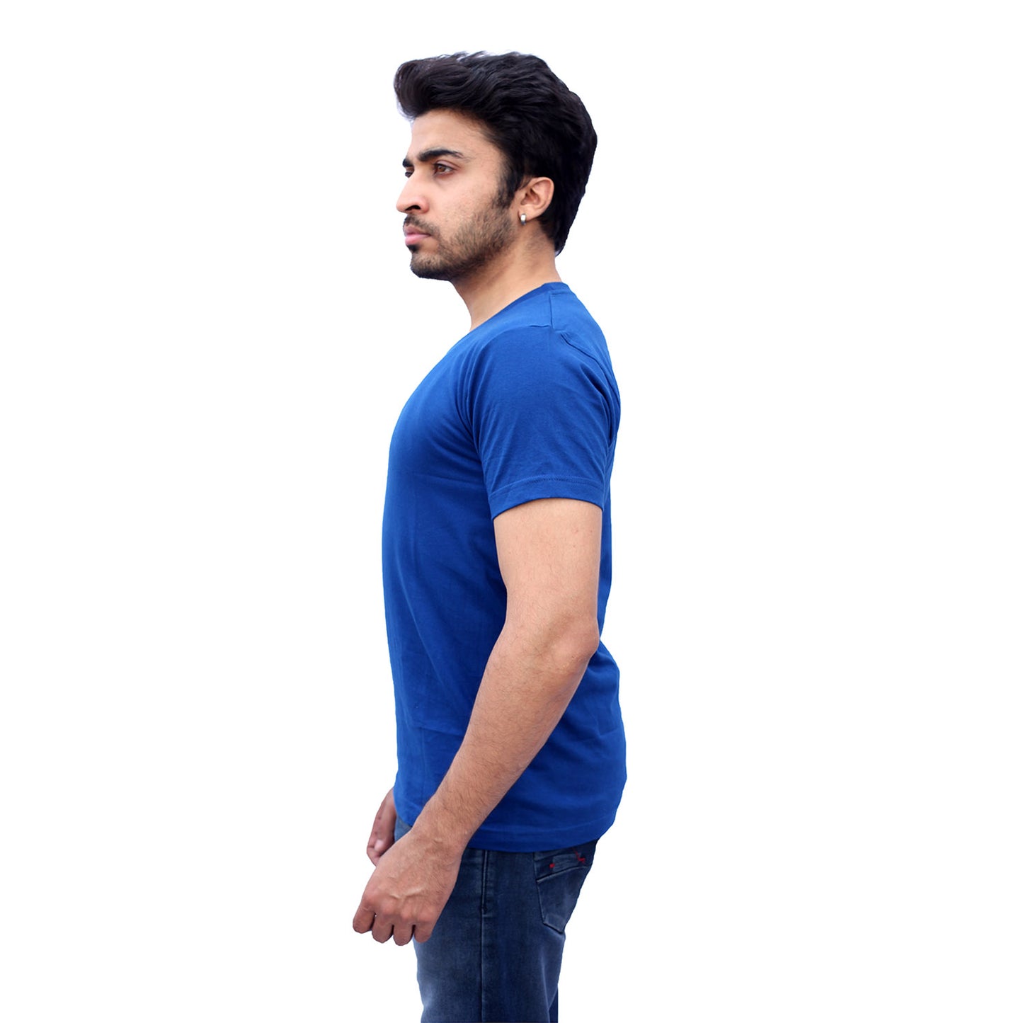 Stylintellect Royal Blue Crew Neck T-shirt