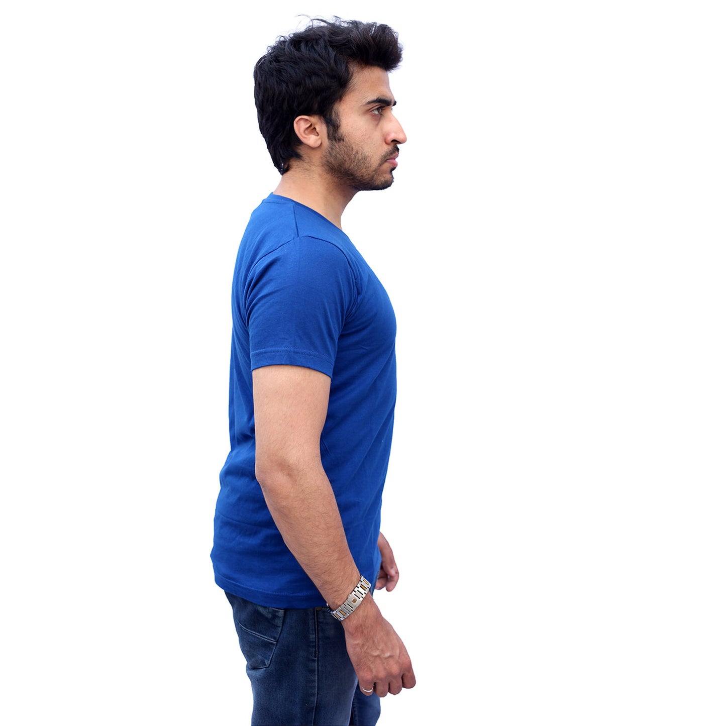 Stylintellect Royal Blue Crew Neck T-shirt
