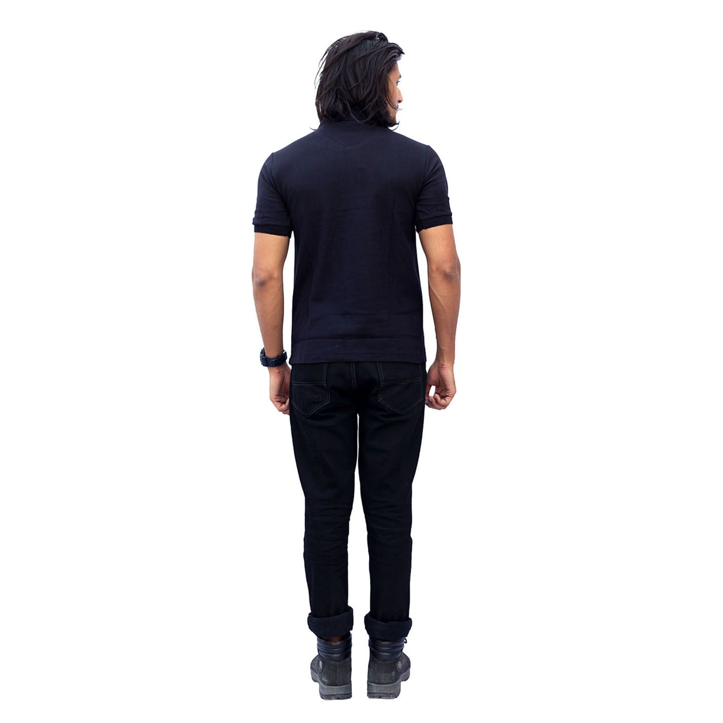 Stylintellect Black Polo T-shirt | UNISEX | Regular Fit