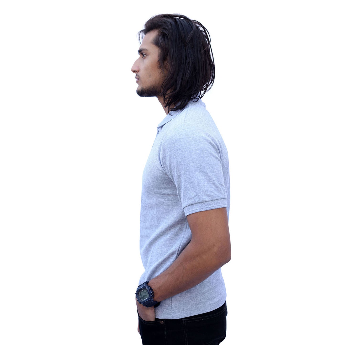 Stylintellect Grey Polo T-shirt | UNISEX