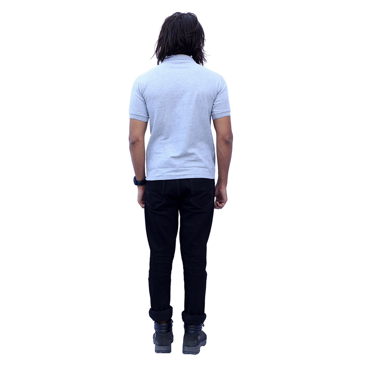 Stylintellect Grey Polo T-shirt | UNISEX