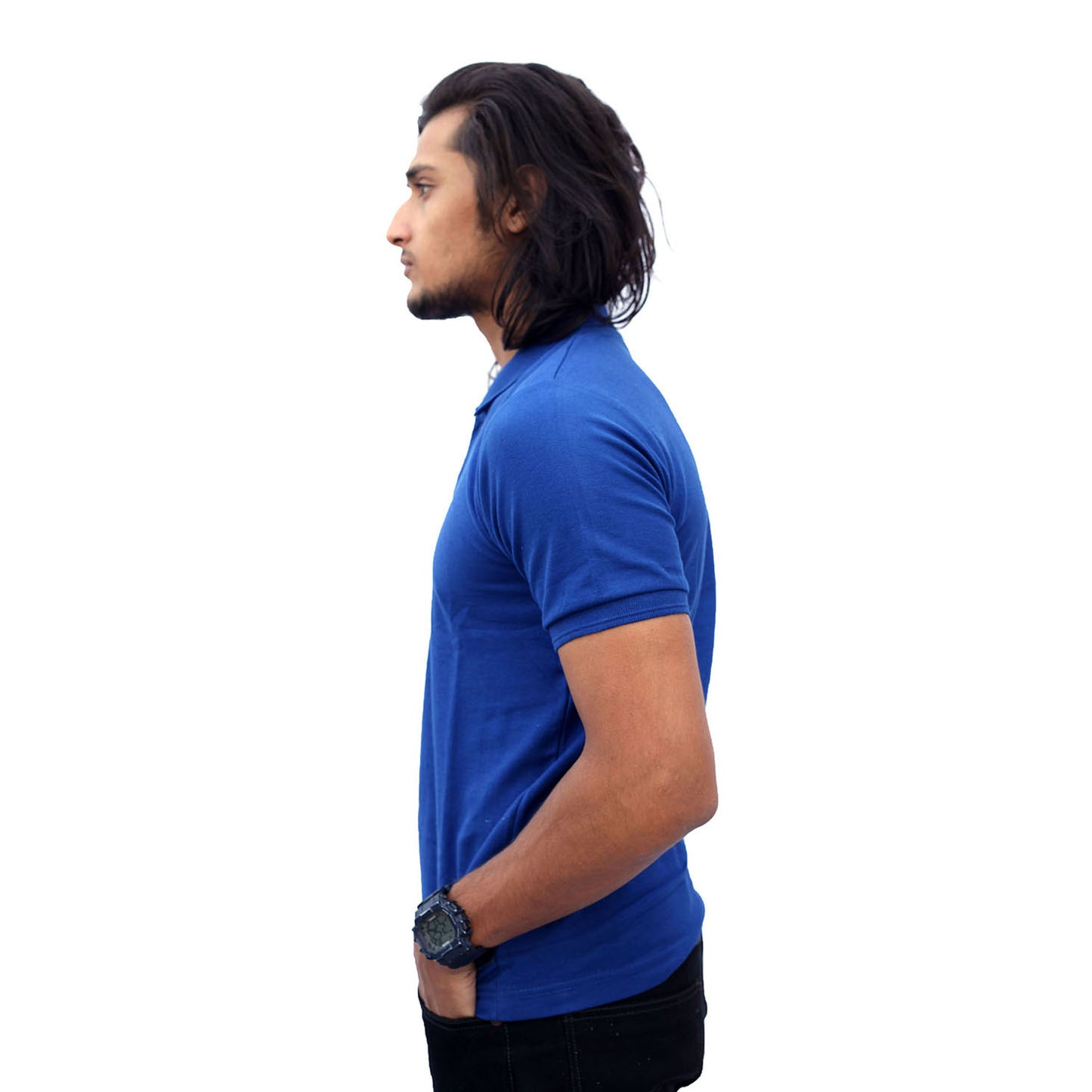 Stylintellect Royal Blue Cotton Polo T-shirt | UNISEX