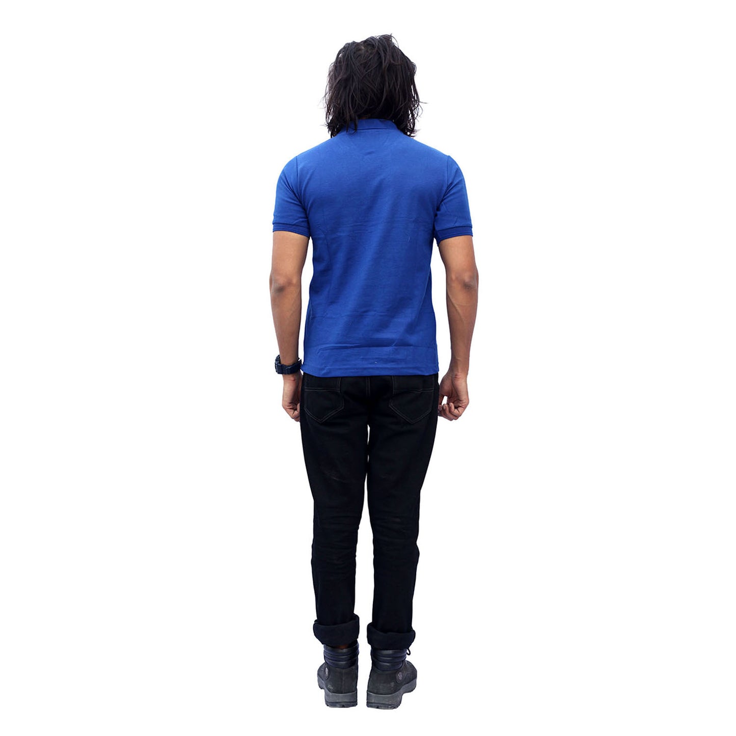 Stylintellect Royal Blue Cotton Polo T-shirt | UNISEX