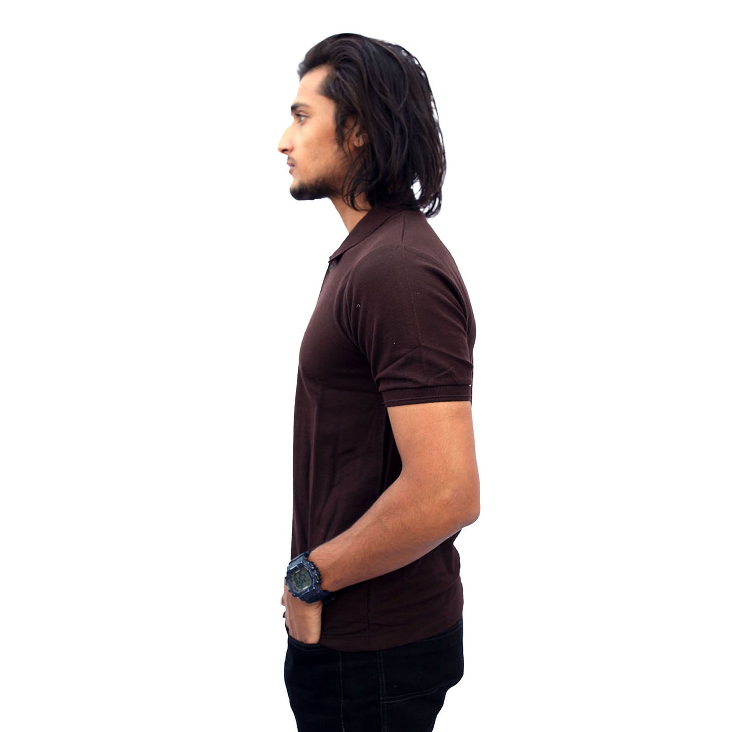 Stylintellect Coffee Cotton Polo T-shirt | UNISEX