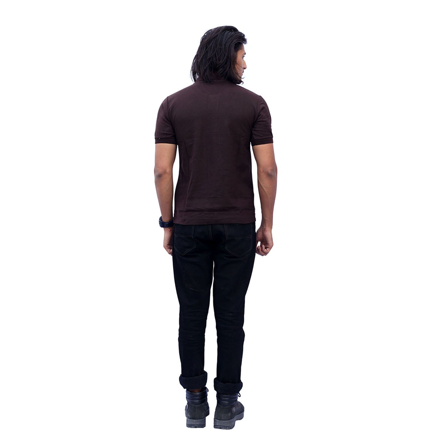 Stylintellect Coffee Cotton Polo T-shirt | UNISEX