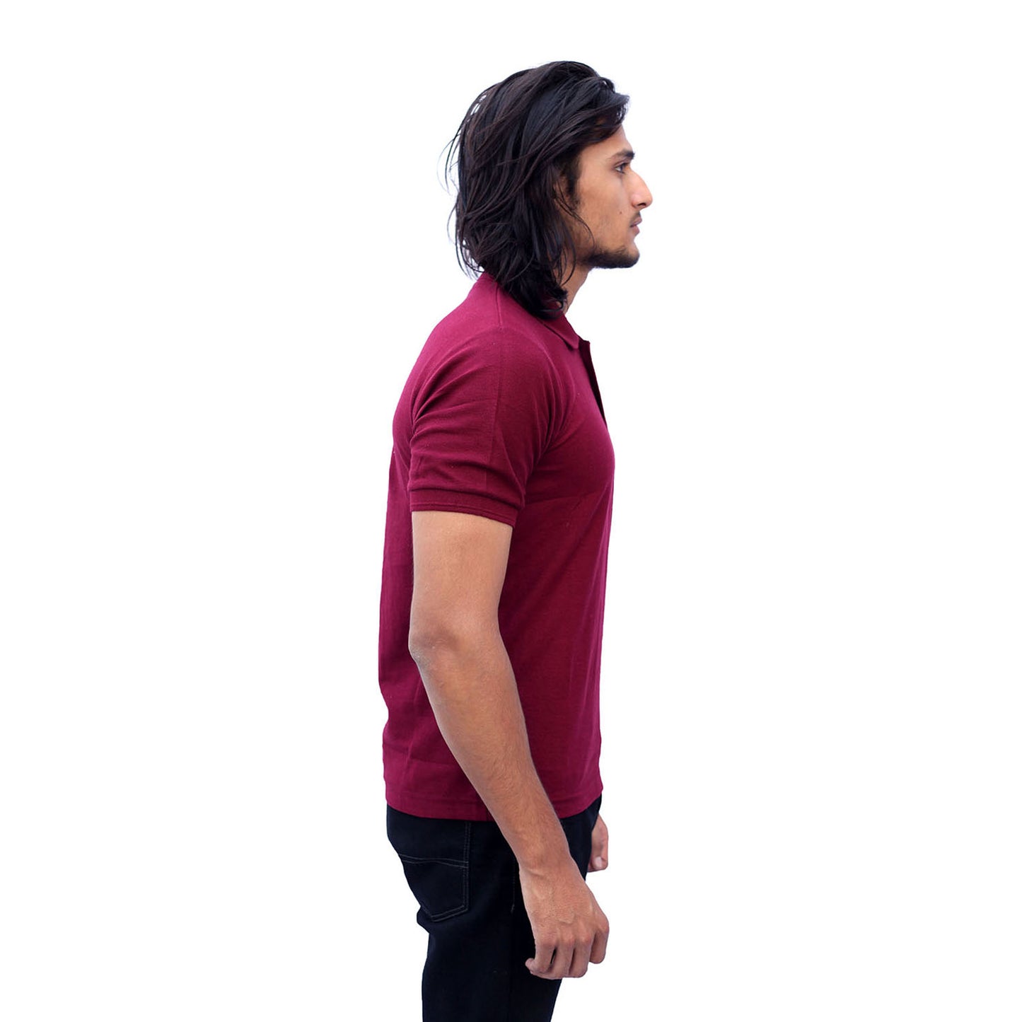 Stylintellect Maroon Polo T-shirt | UNISEX