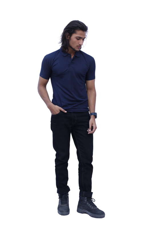 Stylintellect Solid Dry-Fit Polo T-shirt