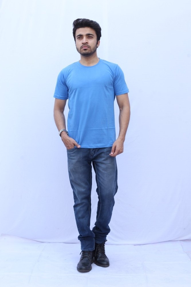 Men's solid Crew neck Tees