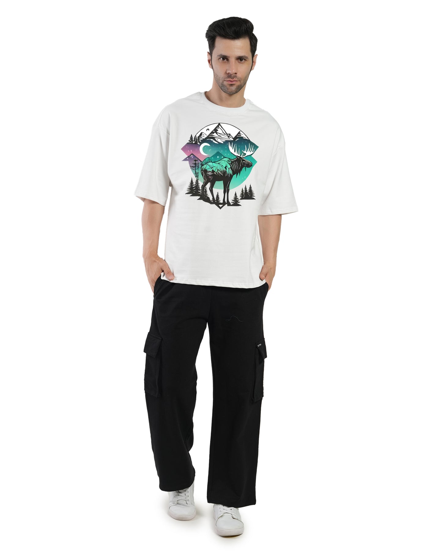 Stylintellect Oversized Printed T-shirt | Black & White Collection