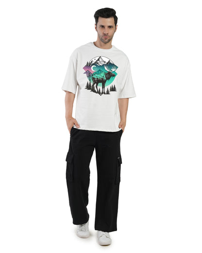 Stylintellect Oversized Printed T-shirt | Black & White Collection