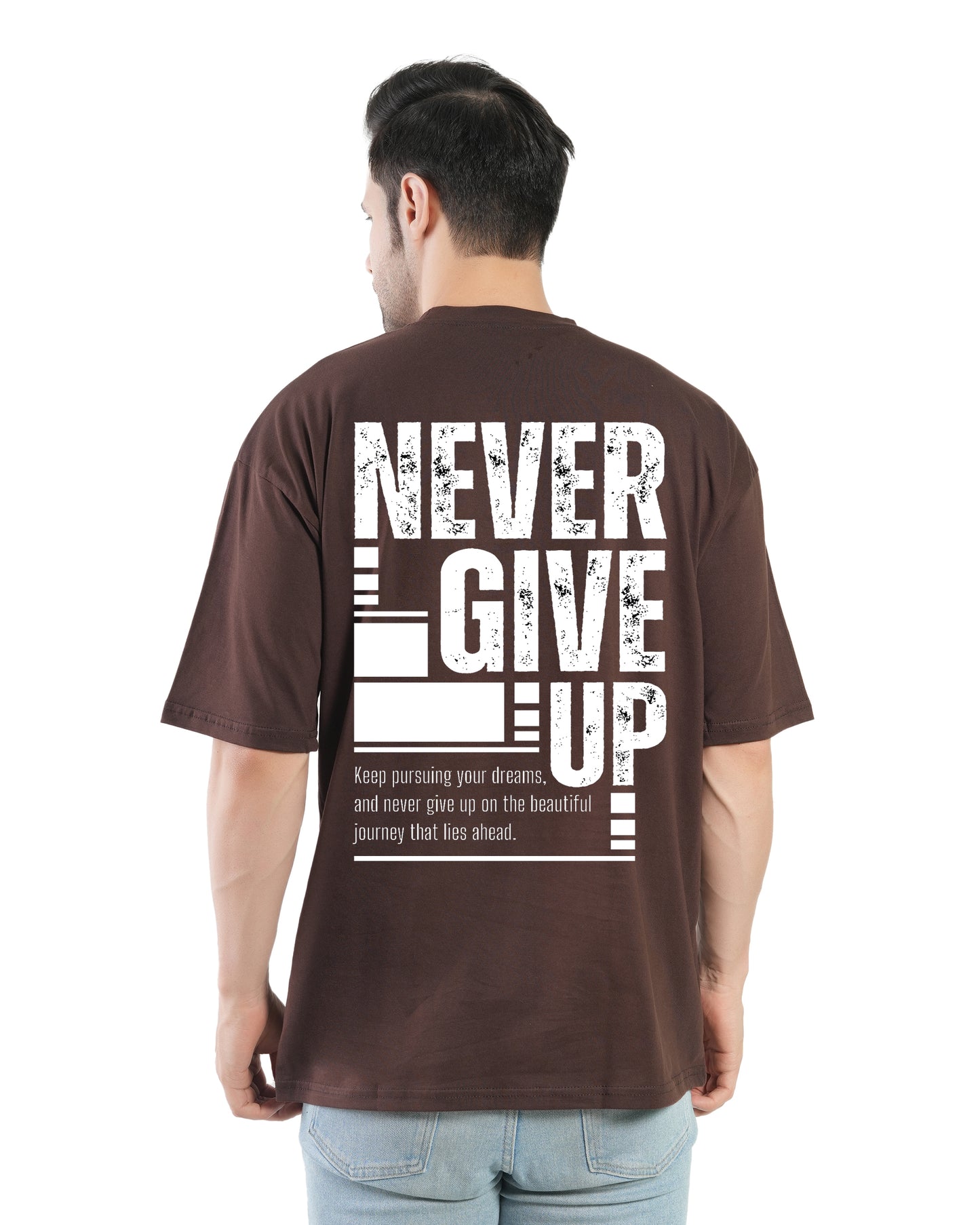 Stylintellect Original NEVER GIVE UP T-shirt | OVERSIZED | UNISEX