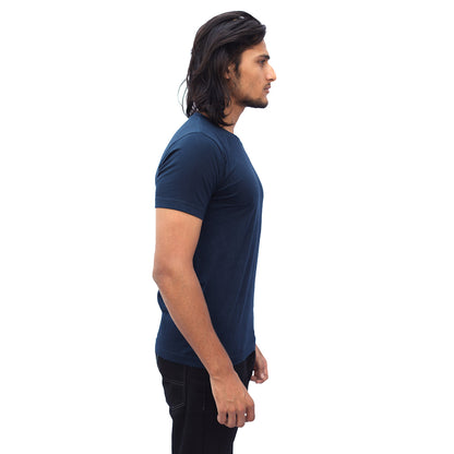 Stylintellect Navy Blue Crew Neck T-shirt | UNISEX | Regular Fit