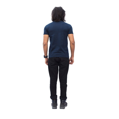 Stylintellect Navy Blue Crew Neck T-shirt | UNISEX | Regular Fit