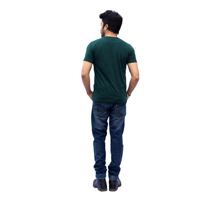 Stylintellect Bottle Green Crew Neck T-shirt | UNISEX | Regular Fit