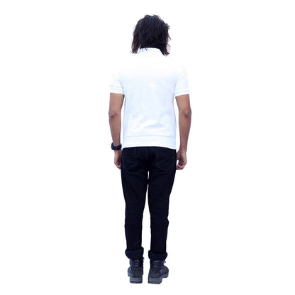Stylintellect White Polo T-shirt | UNISEX | Regular Fit