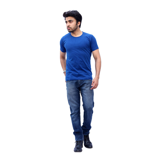 Stylintellect Royal Blue Crew Neck T-shirt