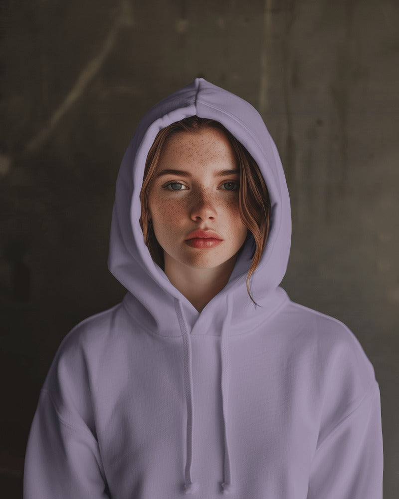 Stylintellect Women's Solid Regular Fit Premium Quality Cotton Hoodie | Biowash| Silicon wash | Lavender Unisex Comfort Fit Hoodie | Free Shipping