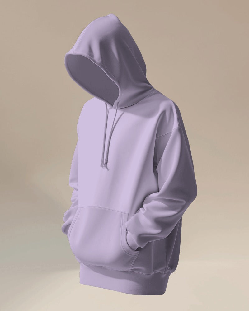 Stylintellect Women's Solid Regular Fit Premium Quality Cotton Hoodie | Biowash| Silicon wash | Lavender Unisex Comfort Fit Hoodie | Free Shipping