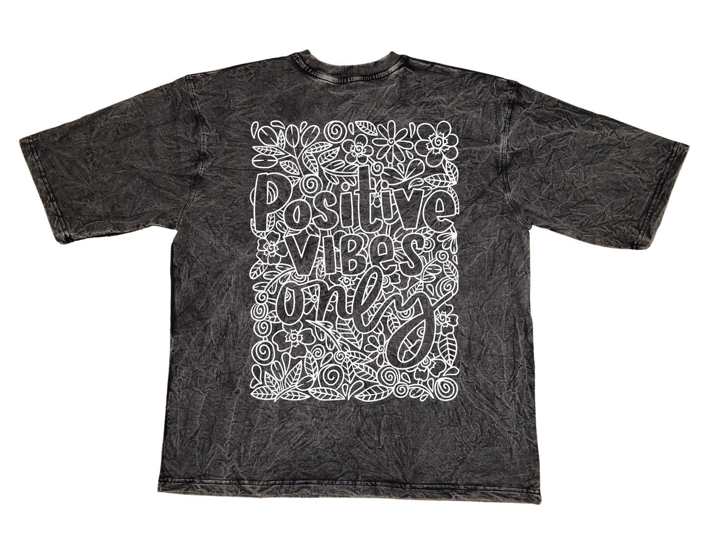 Stylintellect Acid-wash Oversized Printed T-shirt